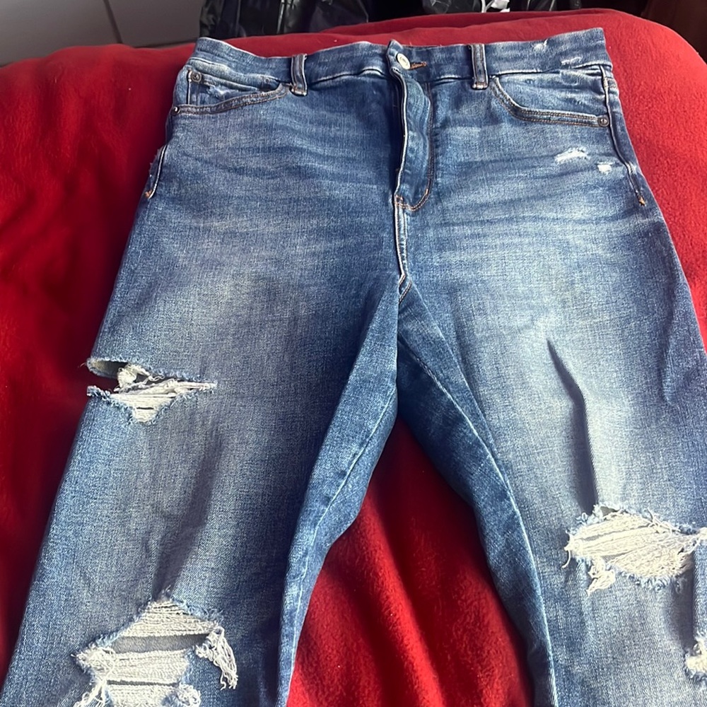 AMERICAN EAGLE curvy super high rise jeggings, super stretch size 8